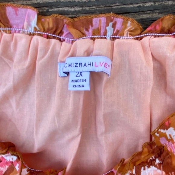 Isaac Mizrahi live Maxi Sundress sz 2X orange peach pink sleeveless - Picture 10 of 14